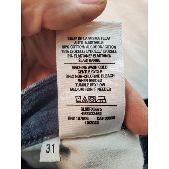 NWT- 31 Hudson Blake Light Wash Black Jeans Distressed - Picture 3 of 6